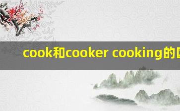 cook和cooker cooking的区别